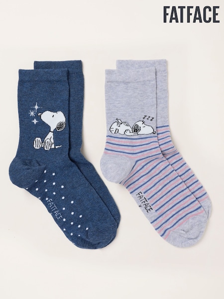 Multi - Fatface 2 Pack Snoopy Star Stripe Socks