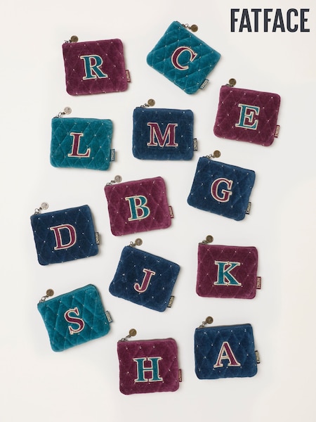 Multi - Fatface Alphabet Quilted Coin Purse