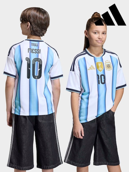 adidas White Argentina 26 Home Replica Messi Jersey T-Shirt (G88815) | AED408