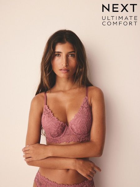 Pink - Lace Ultimate Comfort Bra