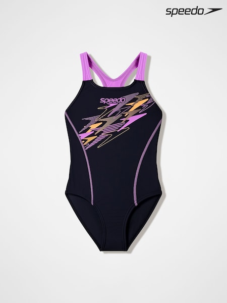 Black - Speedo Medley Logo Medalist Swimsuit