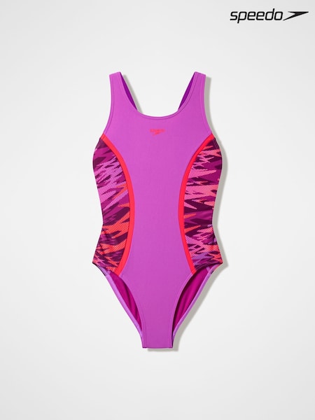 Purple - Speedo Hyperboom Splice Muscleback Swimsuit