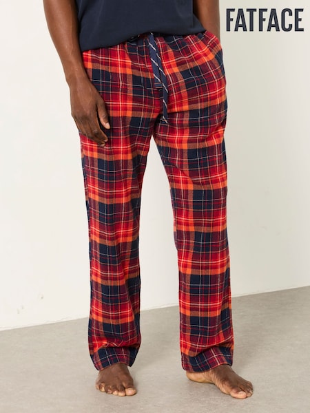 Red - Regular Fatface Check Pyjama Bottom
