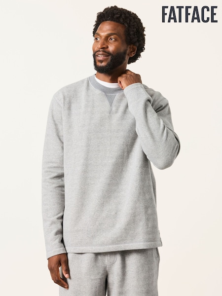 Grey - Regular Fatface Melrose Long Sleeve Lounge Top