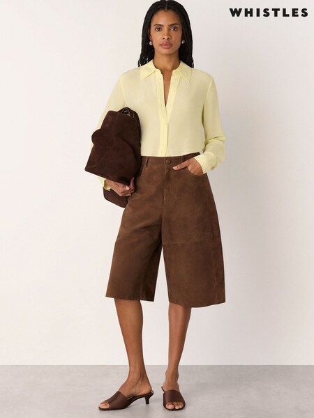 Whistles Yellow Tie Detail Classic Shirt (G89065) | $272