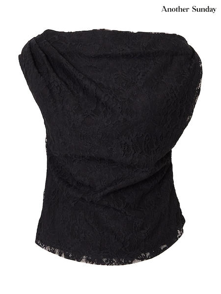 Another Sunday Asymmetric Neck Lace Cami Top (G89077) | NT$1,680