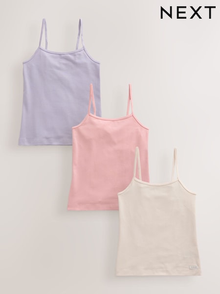 White/Pink - Cami Vest 3 Pack (1.5-16yrs)