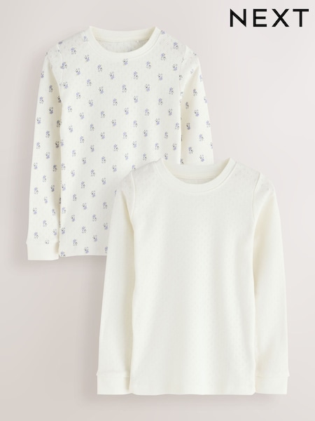 Blue - Long Sleeve Thermal Top (2-16yrs)