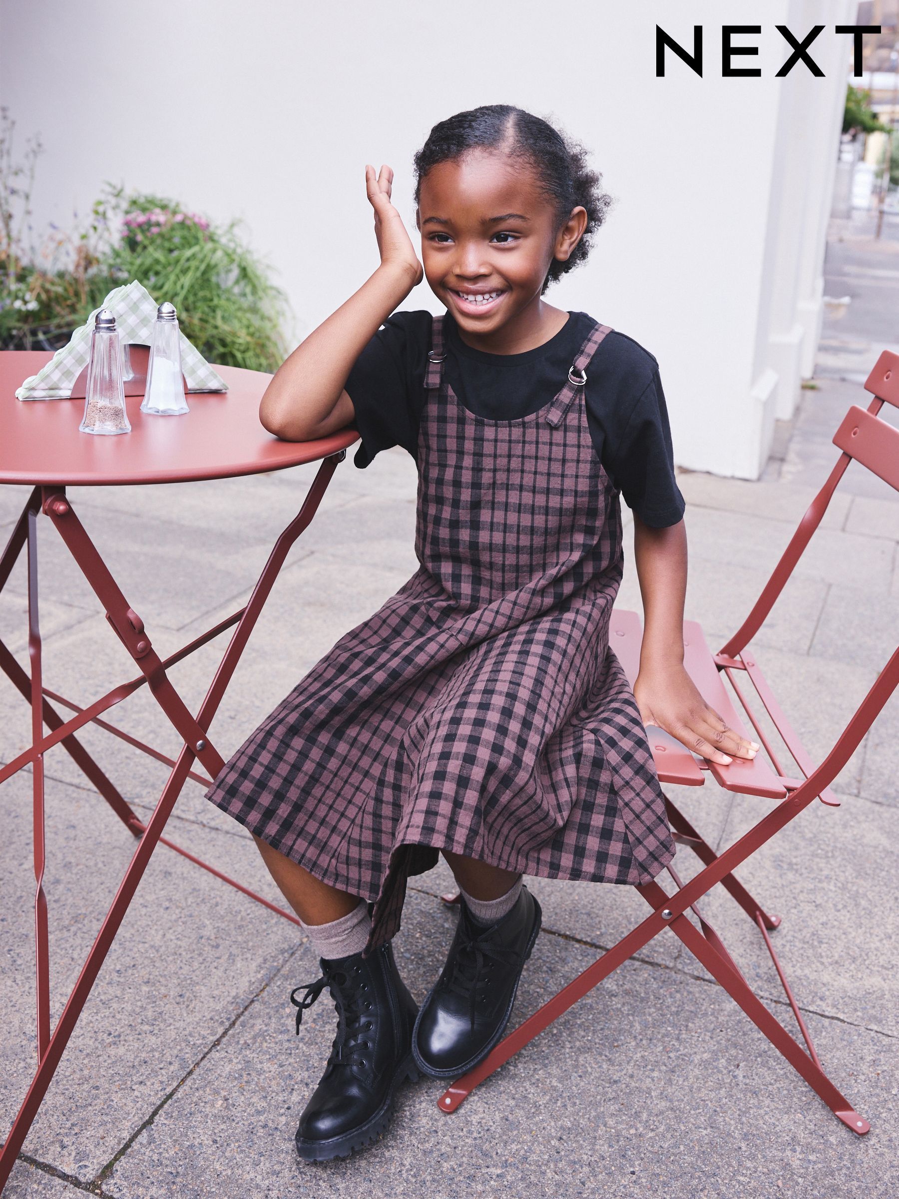 Buy Girls' Dresses 100% Cotton Pinafore Online | Next USA