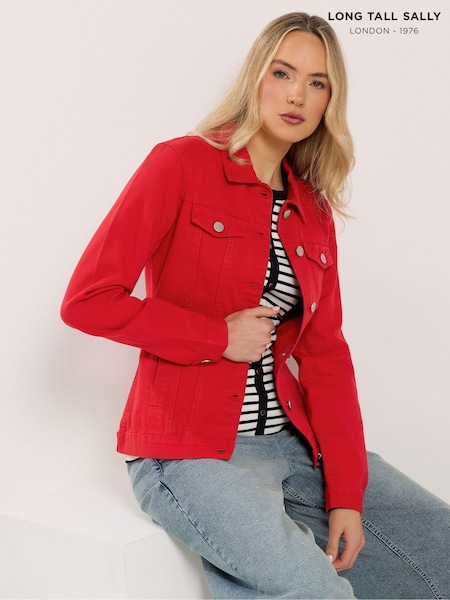 Long Tall Sally Red Denim Jacket (G90244) | $96