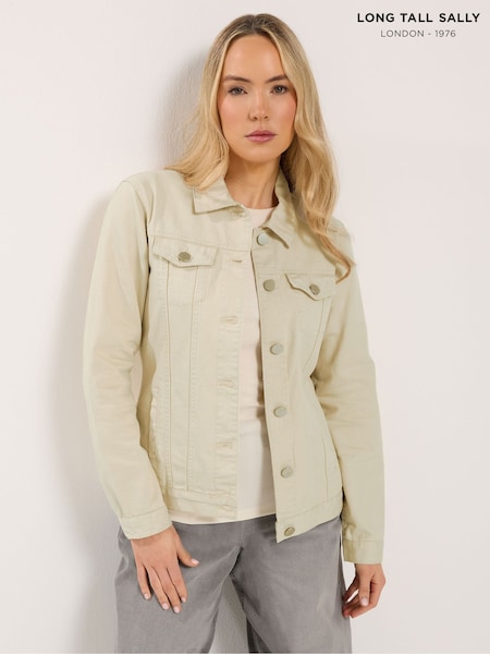 Long Tall Sally Cream Denim Jacket (G90256) | €66.50