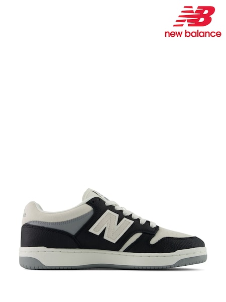 Black/White - Regular New Balance 480 Trainers