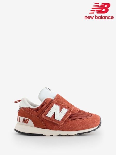 Bronze - New Balance 574 Infants Hook & Loop Trainers