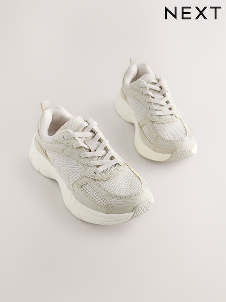 Neutral - Elastic Lace Trainers