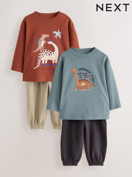 Multi Animal Safari - Graphic Printed Top And Leggings Set 2 Pack (3mths-7yrs)
