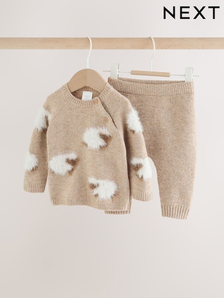 Brown Sheep - Baby Knitted Jumper And Leggings Set (0mths-2yrs)