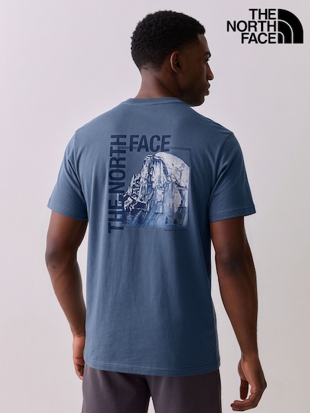 Grey - Regular The North Face Half Dome Photo Back Graphic T-shirt