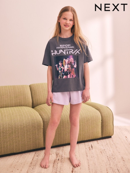 Lilac Purple - Huntrix K-pop Demon Hunters Short Pyjamas (6-16yrs)