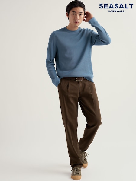 Seasalt Cornwall Blue Mens Jackline Long Sleeve Top (G90902) | AED268
