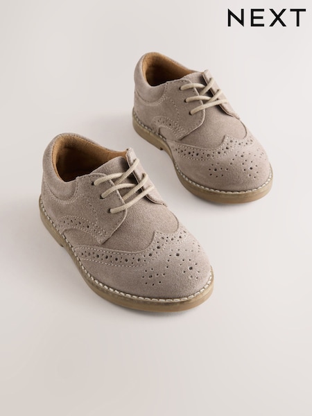 Neutral - Lace Up Brogue Shoes