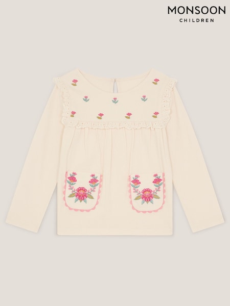 Monsoon Floral Embroidered Long Sleeve Top (G91334) | ‏128 د.إ.‏ - ‏ 156‏ د.إ.