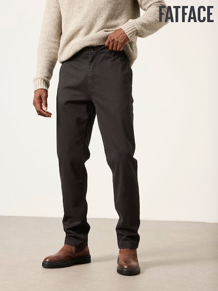 Negro - Regular Fatface Hayton Slim Fit Chinos