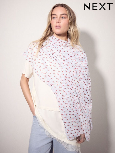 Blue Striped Strawberry - Lightweight Scarf