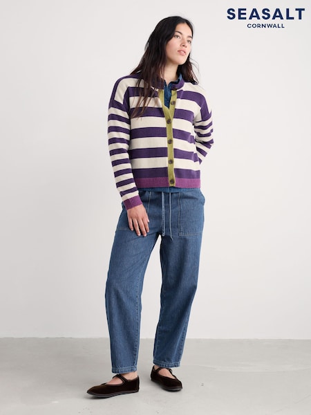 Seasalt Cornwall Purple Pinwell Cardigan (G91557) | AED443