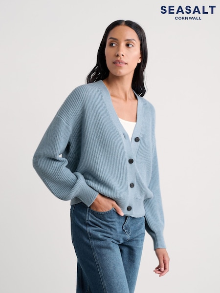 Seasalt Cornwall Blue Winding Creek Cardigan (G91559) | AED384