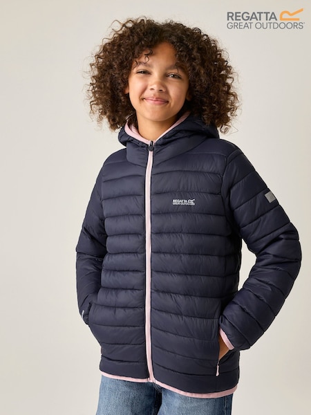 藍色 - Regatta Junior Hooded Marizion Baffled Jacket
