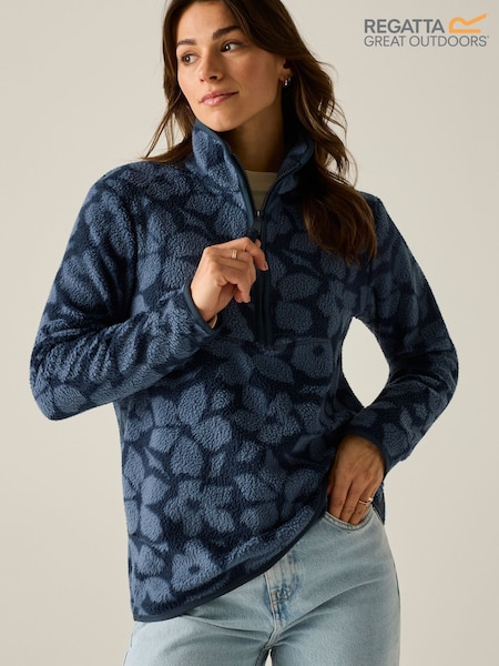 Blå - Regatta Frankie Borg Fleece med Halv Dragkedja