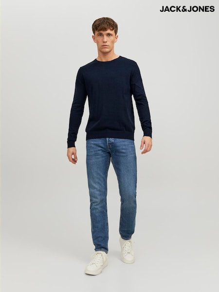 JACK & JONES Blue Emil Half Zip Jumper (G92541) | kr630