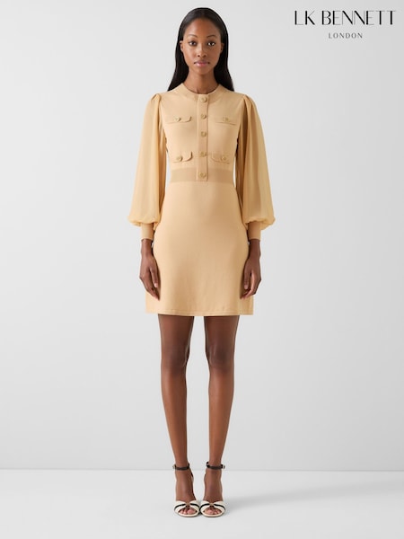LK Bennett Brown Carlotta Knitted Dress (G92563) | $620