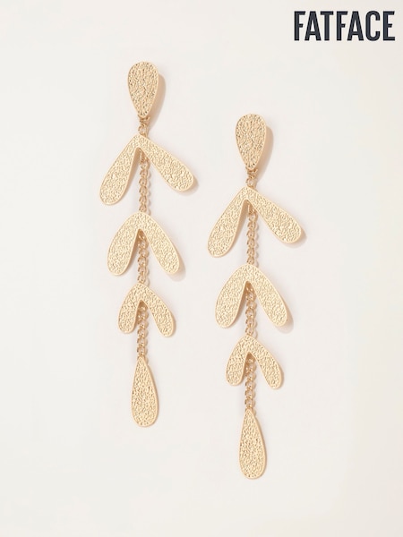 Kultainen/kullanvärinen Tone - Fatface Leaf Drop Earrings