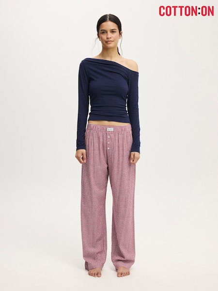 Cotton On Blue Dreamy Soft Off The Shoulder Long Sleeve Top (G93138) | $75