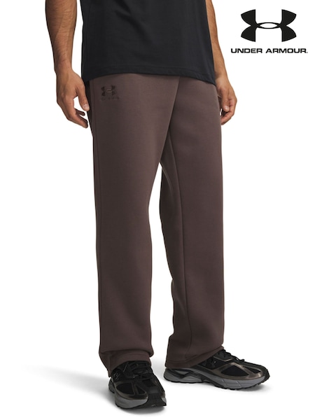 Brown - Regular Under Armour Essential Icon Fleece Trousers