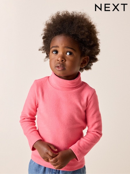 Pink - Long Sleeve Roll Neck Top (3mths-7yrs)