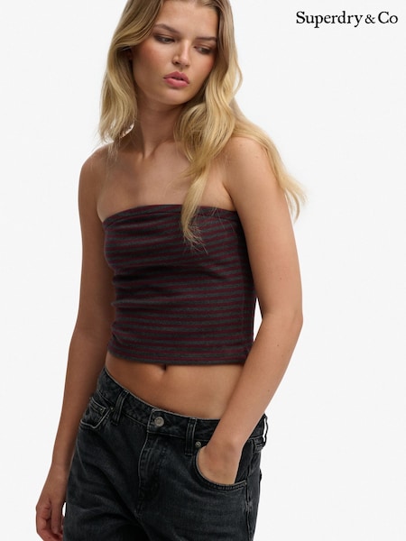 Superdry Red Athletic Essentials Jersey Boobtube Top (G93644) | €20