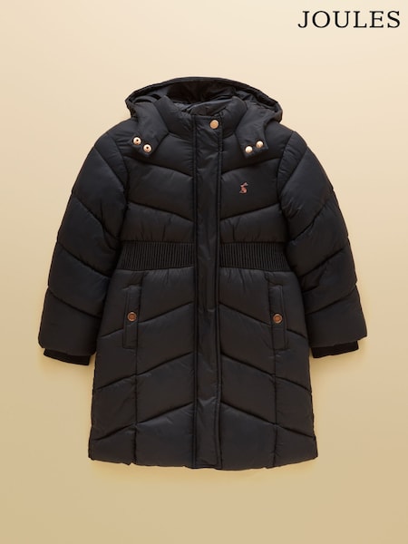 Navy Blue - Joules Girls' Chloe Showerproof Padded Coat