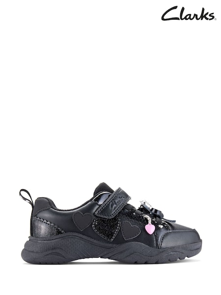 Czarny - Clarks Feather Skip Shoes