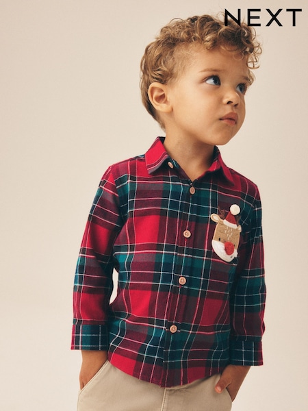Red Character - Long Sleeve Tartan Check Shirt (3mths-10yrs)