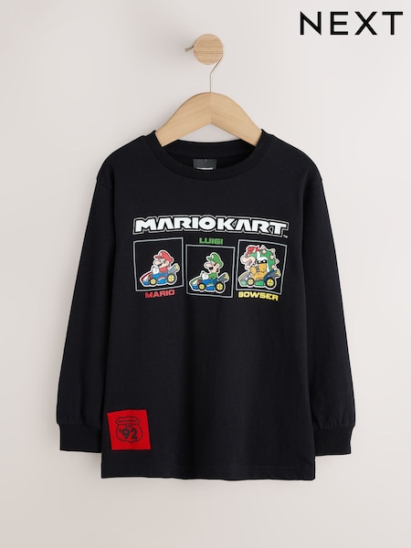 Black Mario - Gaming Long Sleeve T-shirt (3-16yrs)
