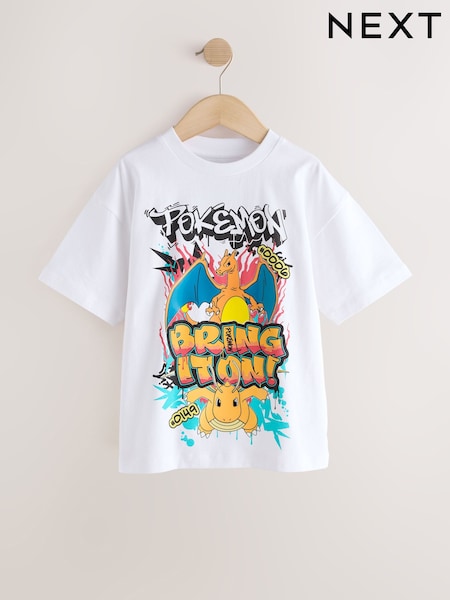 White Graffiti - Pokémon Short Sleeve T-shirt (3-16yrs)