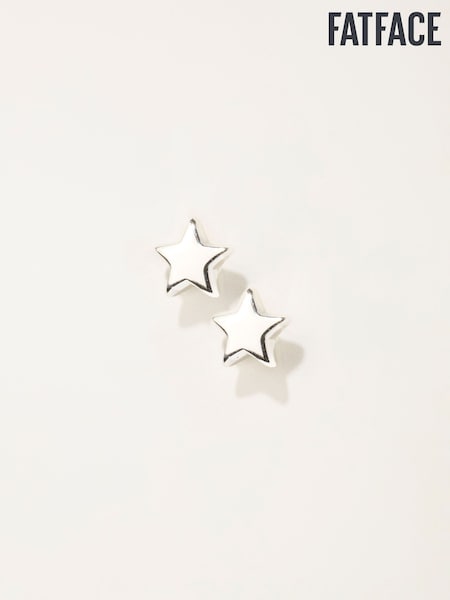 Silver - Fatface Sterling Silver Star Studs