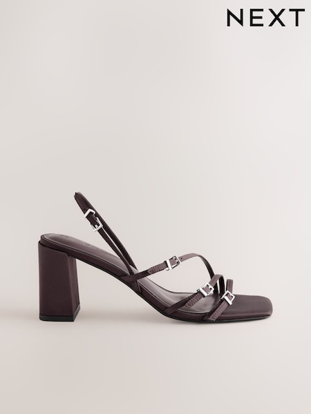 Chocolate Brown - Forever Comfort® Buckle Block Heels