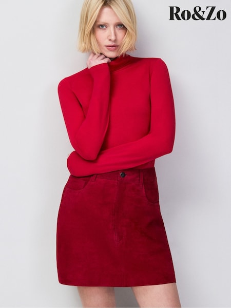 Ro&Zo Suede Mini Skirt (G94254) | ‏984 د.إ.‏