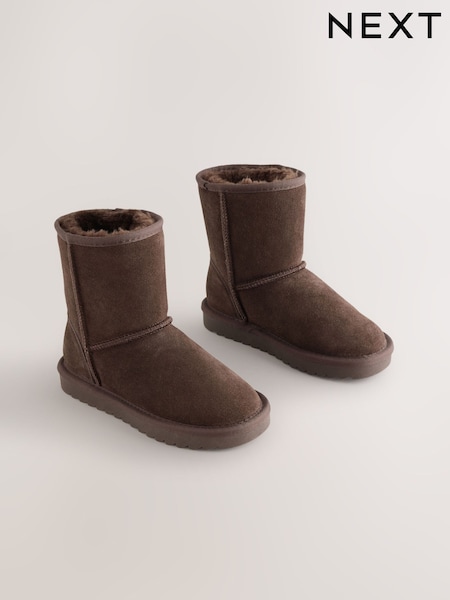Chocolate Brown - Tall Suede Pull On Boots