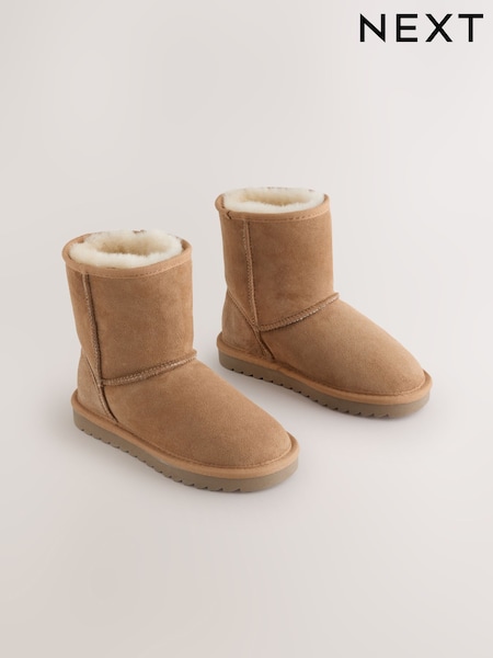 Tan Brown - True Sheepskin Tall Pull On Boots