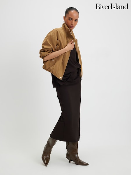 River Island Brown Premium Maxi Skirt (G94363) | AED204