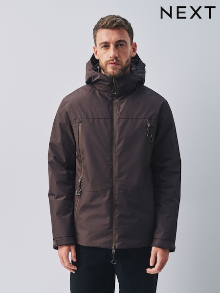 Braun - Regular Shower Resistant Padded Lined Jacket